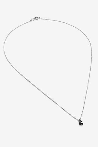 Black oxidized sterling silver Spark Necklace by Camillette. 