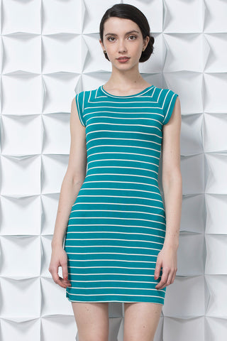 Raglan Stripe Short Sleeve Dress