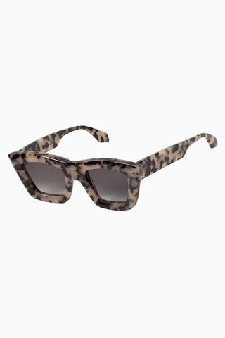 Valley Eyewear Ivory Tortoise Soho sunglasses with black lenses. 