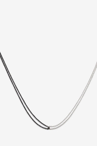 Black and silver Loop Necklace by Camillette. 