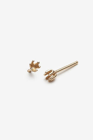 14k gold Spark stud earrings by Camillette. 