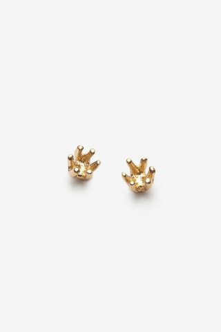 14k yellow gold Spark stud earrings by Camillette. 