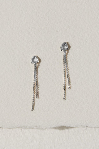 Sterling silver dangle earrings. 