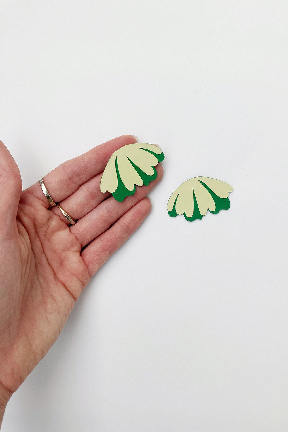 Cartouche Mia Floral Shaped Compressed Paper Earrings Jennifer