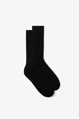 Black coloured Milo & Dexter merino wool socks. 