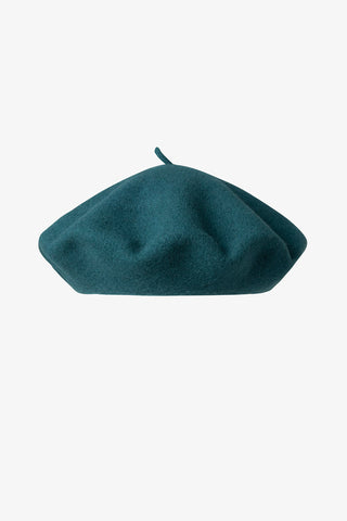Emerald wool beret by Milo and Dexter. 