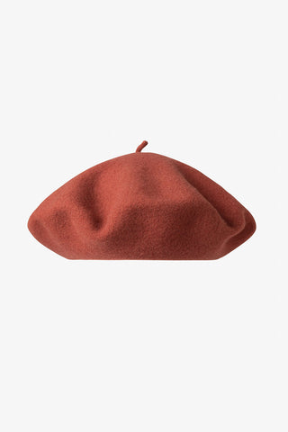 Rust wool beret by Milo and Dexter. 