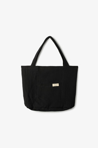 Black corduroy tote by Milo and Dexter. 