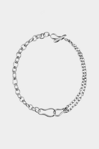 Product photo of Kara Yoo silver chain link necklace. 