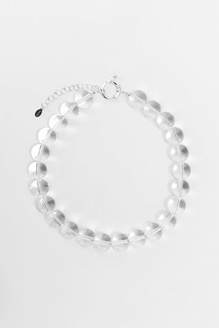 Large quartz beaded collar necklace. 