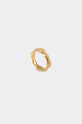 Product photo of gold plated Kara Yoo Lara ring. 