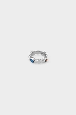 Product photo of Kara Yoo Lara Stone sterling silver ring. 
