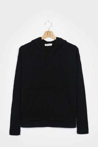 Black recycled cashmere Fiona sweater by Rifo. 