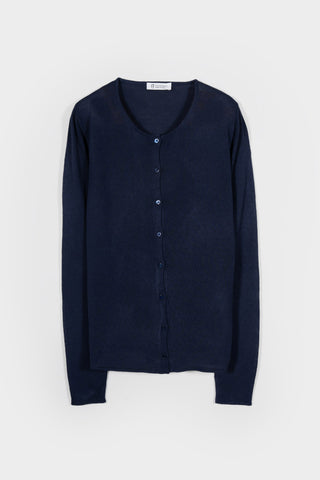 Navy blue Rifo cardigan.