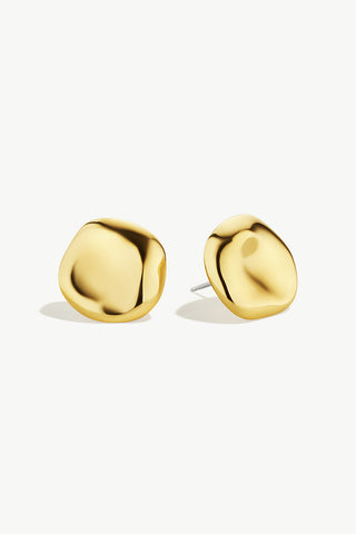 Gold plated brass Bahari stud earrings by Soko. 