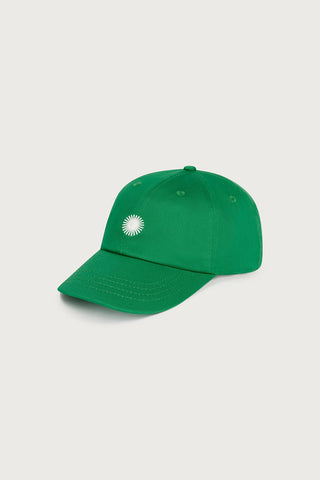 Clover green embroidered sun Chris cap by Thinking Mu. 