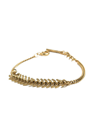 Gold plated Herringbone Bracelet by Tilly Doro. 