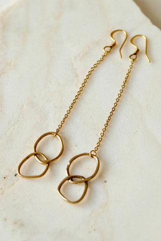 Tilly D'oro Loop and Chain Earrings. 