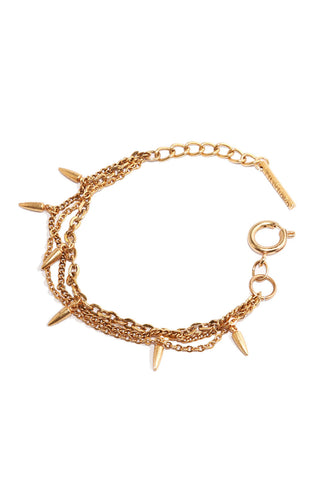 Gold plated Spike Bracelet by Tilly Doro. 