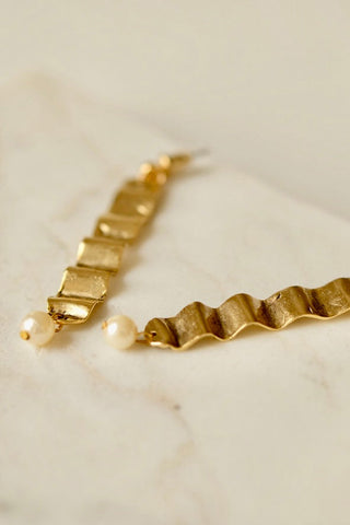 Tilly Doro 24k gold plated Wave Earrings. 