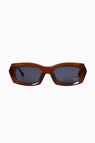 Valley Eyewear Holycity sunglasses in cinnamon with black lenses. 