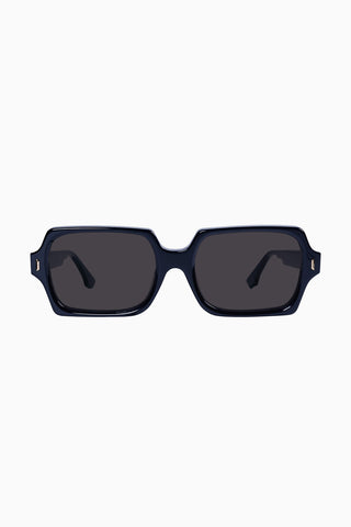 Valley Eyewear Liberty Sunglasses in gloss black with black lens. 