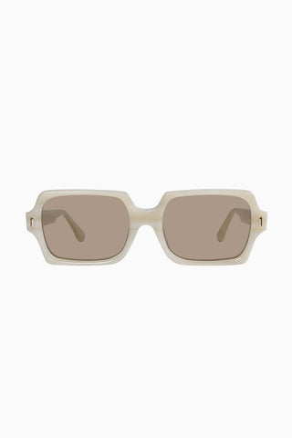 Valley Eyewear Liberty sunglasses in travertine with light brown lenses. 