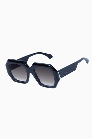 Valley Eyewear Monolith Gloss Black sunglasses. with black fade lenses. 