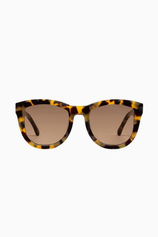 Valley Eyewear Trachea Sunglasses in tortoise frames with brown lenses. 