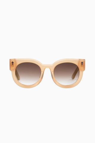 Valley Eyewear A Dead Coffin Club in Peach with Brown Gradient Lenses. 