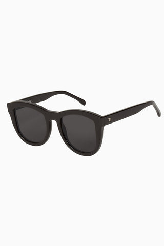 Valley Eyewear Trachea Sunglasses Gloss Black with Black Lenses. 