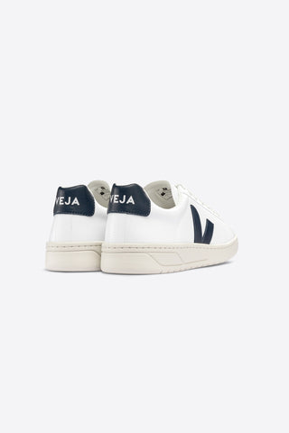 Back view of Veja Urca CWL White Nautico sneakers made from vegan leather. 