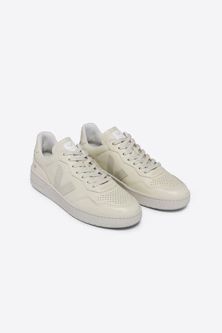 Veja V-90 Organic Traded Leather Cashew Pierre eco-friendly sneakers. 