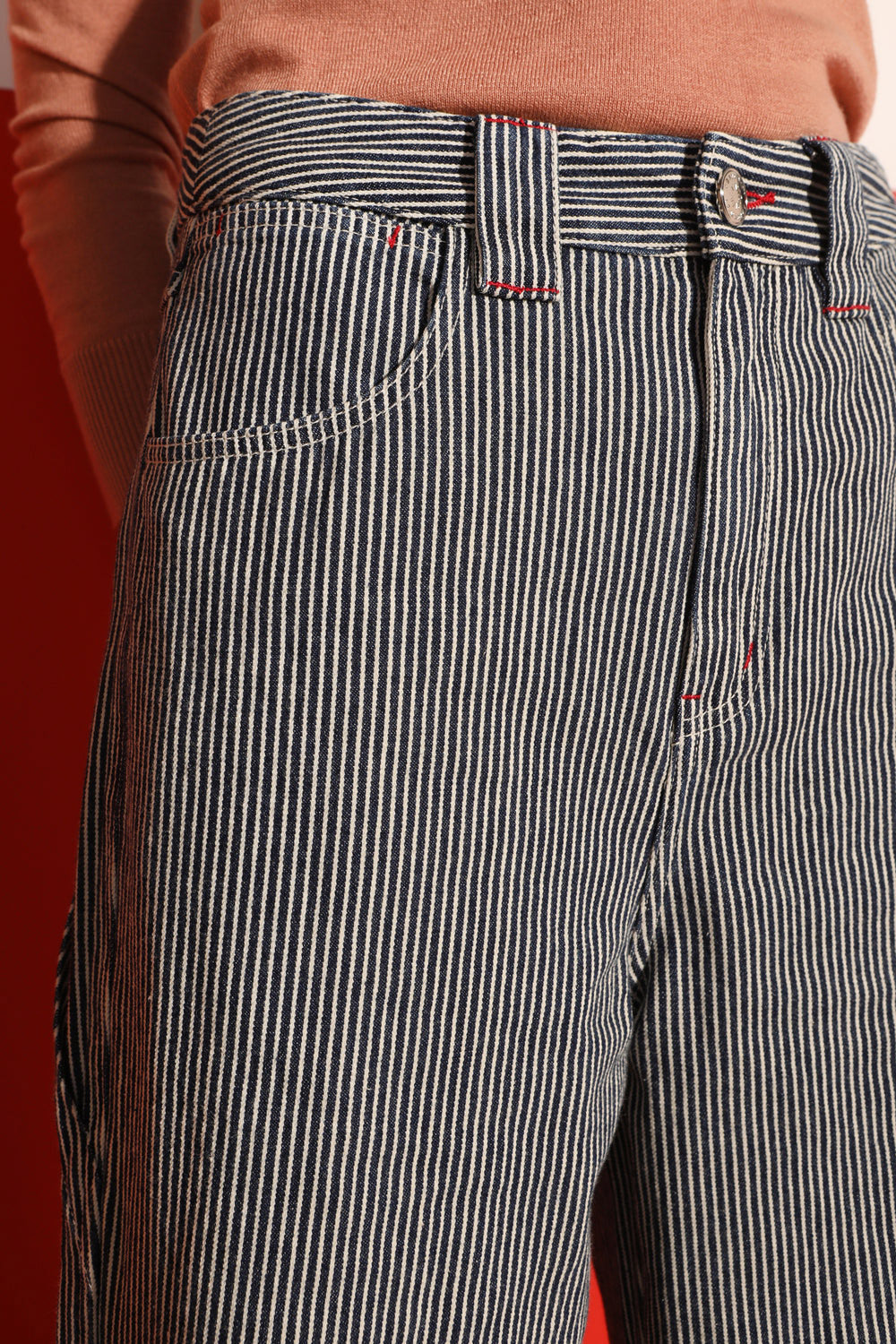 Mens railroad stripe discount jeans