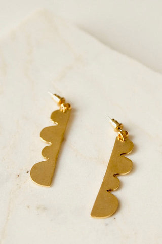 Gold plated Hills Earrings by Tilly D'Oro