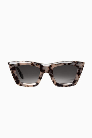 Valley Eyewear Ivory Tortoise Soho sunglasses with black lenses. 
