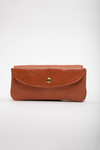 Rust upcycled leather Marquette wallet by Veinage. 